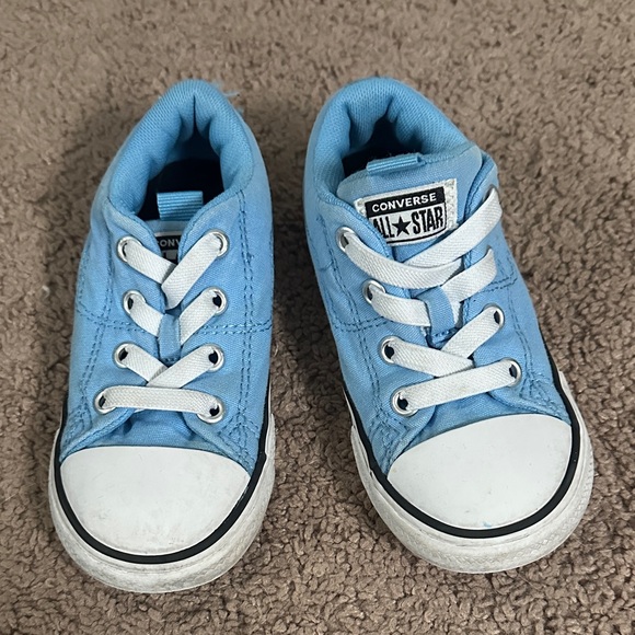 Converse Kids Light Blue All Star Sneakers - Picture 1 of 6